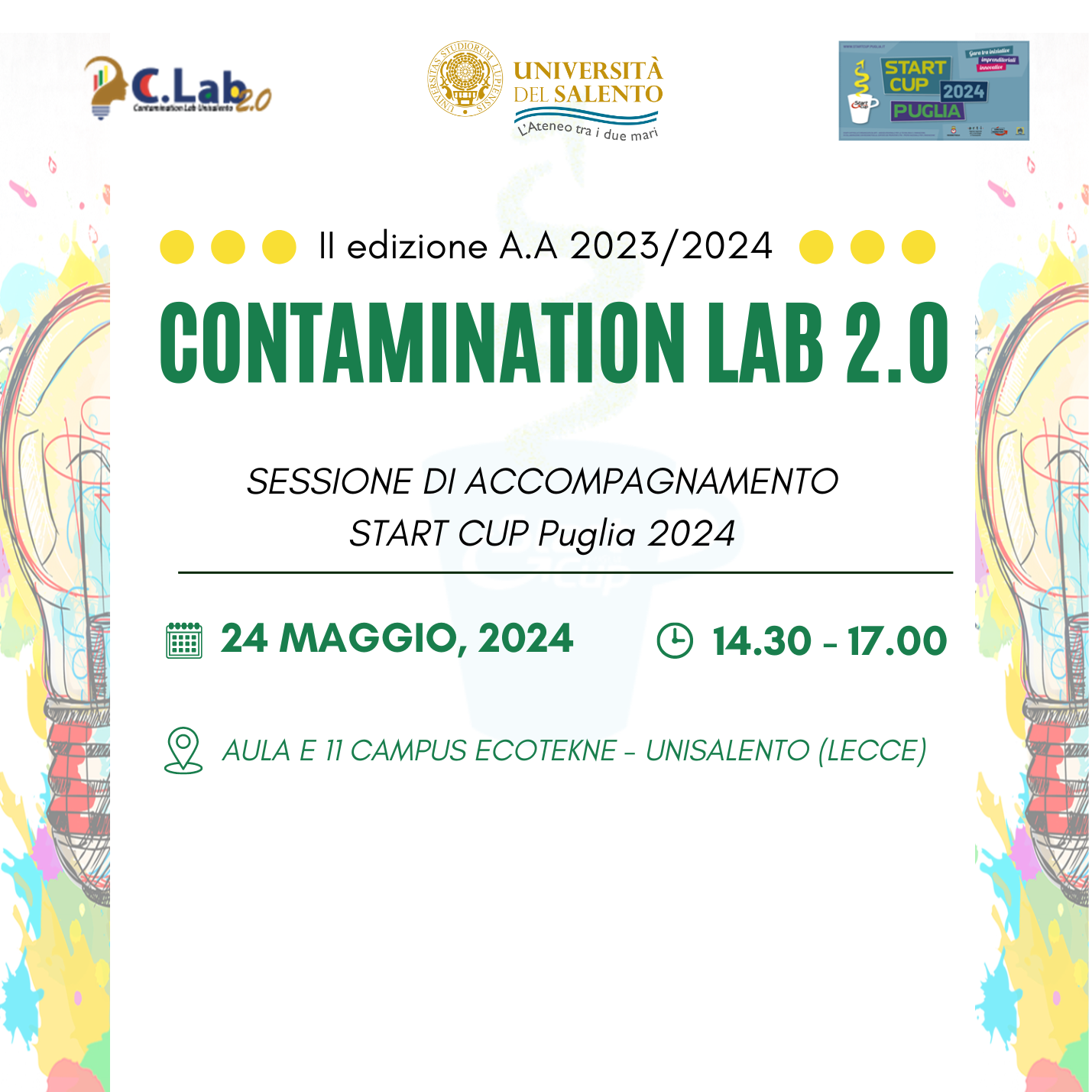 Il 24 maggio sessione di accompagnamento ad hoc per i team del Contamination Lab 2.0